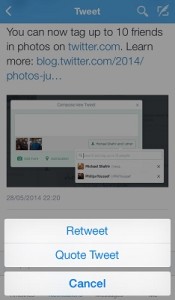 Using quote tweet